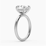 Oval Solitaire Moissanite Engagement Ring