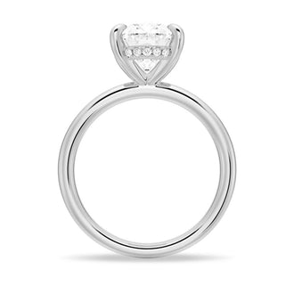 Oval Solitaire Moissanite Engagement Ring