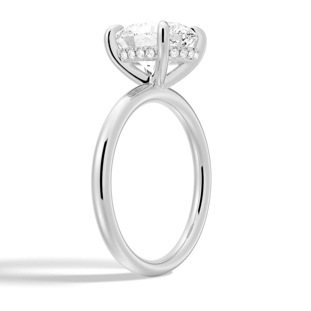 Oval Solitaire Moissanite Bridal Set with Men's Wedding Band - MSBLUE Jewelry