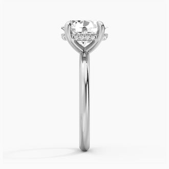 Oval Solitaire Moissanite Engagement Ring
