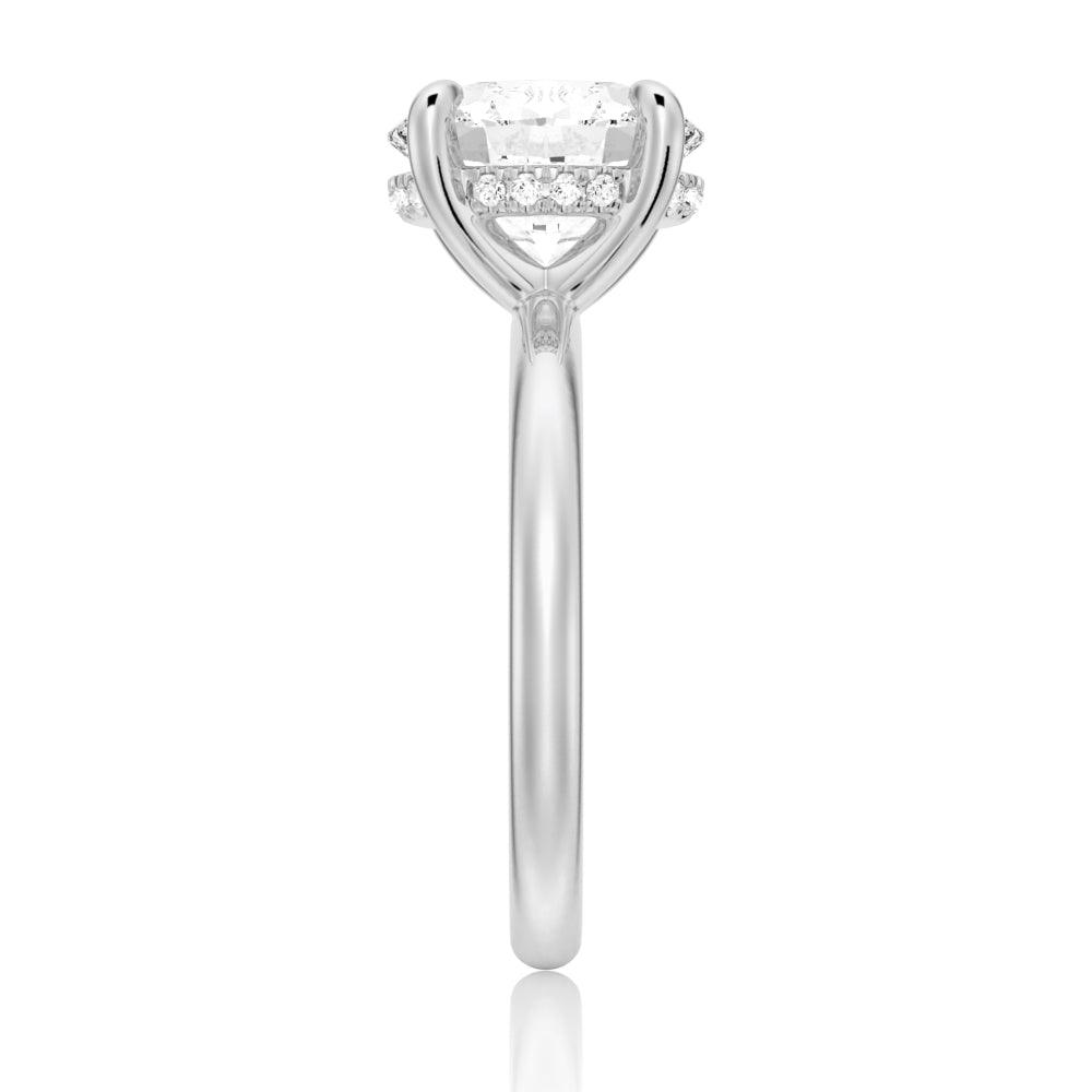 Oval Solitaire Moissanite Bridal Set with Men's Wedding Band - MSBLUE Jewelry