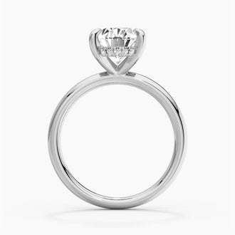 Oval Solitaire Moissanite Engagement Ring