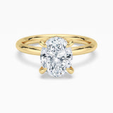 Oval Solitaire Moissanite Engagement Ring
