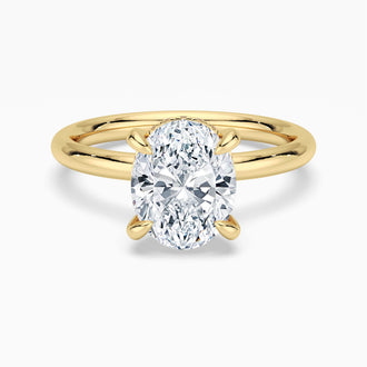 Oval Solitaire Moissanite Engagement Ring