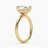 Oval Solitaire Moissanite Engagement Ring
