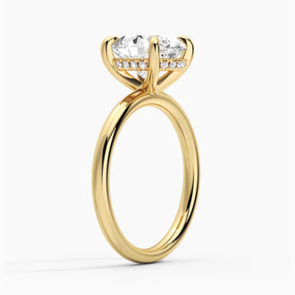 Oval Solitaire Moissanite Engagement Ring