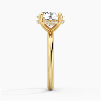 Oval Solitaire Moissanite Engagement Ring