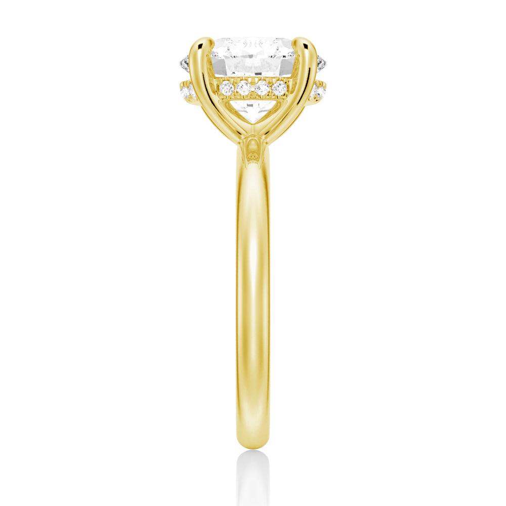 Oval Solitaire Moissanite Bridal Set with Men's Wedding Band - MSBLUE Jewelry