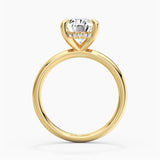 Oval Solitaire Moissanite Engagement Ring
