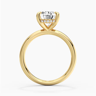 Oval Solitaire Moissanite Engagement Ring