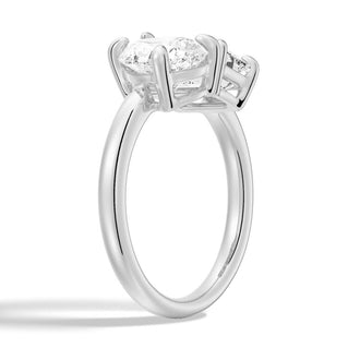 Toi et Moi Emerald Cut & Pear Cut Engagement Ring - MSBLUE Jewelry