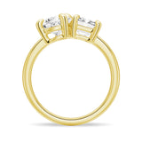 4 Ctw. Toi et Moi Emerald Cut & Pear Cut Engagement Ring