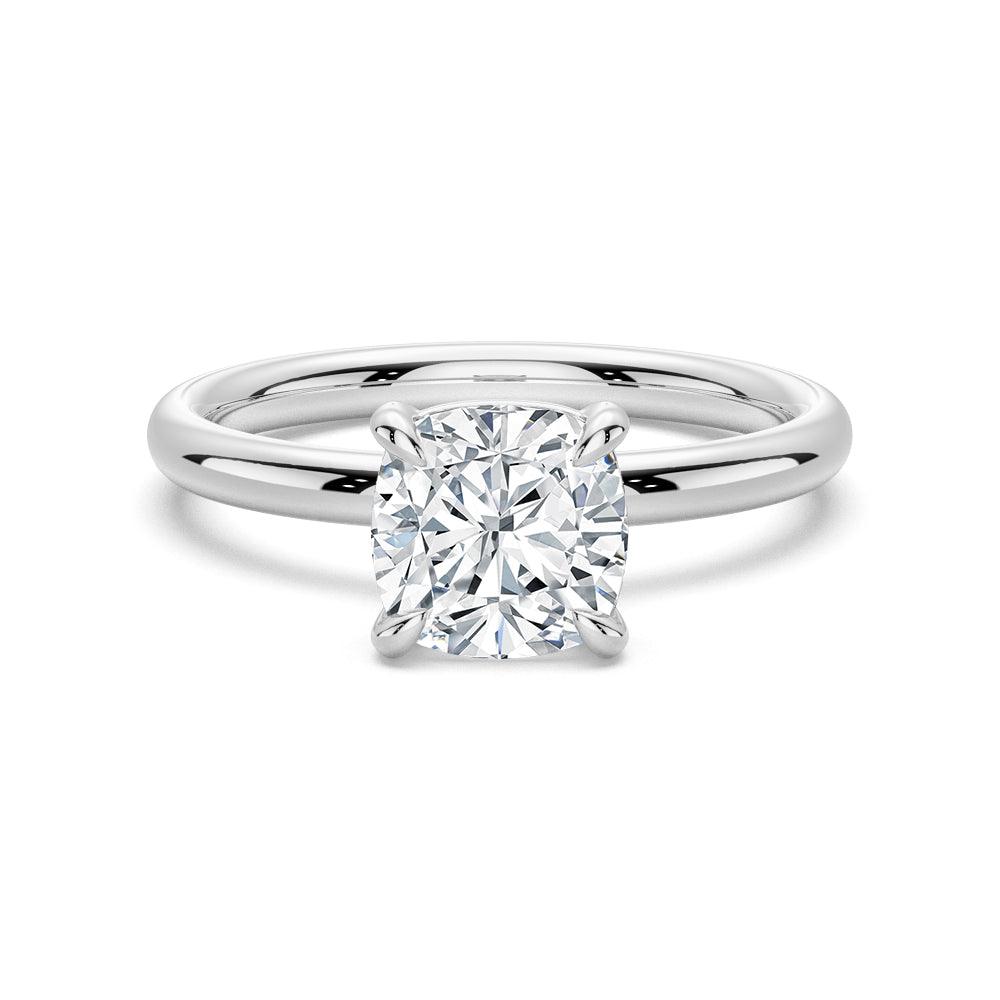 2CT. Cushion-Cut Solitaire Engagement Ring - MSBLUE Jewelry