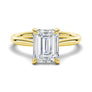 Emerald Cut Moissanite Engagement Ring With Hidden Halo - MSBLUE Jewelry