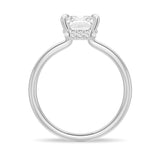 Four-Prong Solitaire Radiant Cut Engagement Ring With Hidden Halo