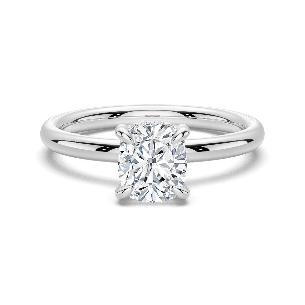 1.5 CT. Elegant Cushion-Cut Solitaire Engagement Ring - MSBLUE Jewelry