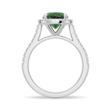 2 CT. Oval Emerald with Classic Halo Ring