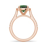 2 CT. Oval Emerald with Classic Halo Ring