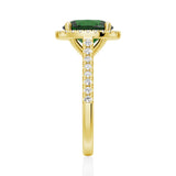 2 CT. Oval Emerald with Classic Halo Ring