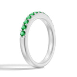 Pavé Emerald Half Eternity Ring