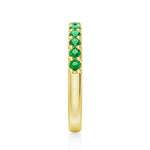 Pavé Emerald Half Eternity Ring - MSBLUE Jewelry