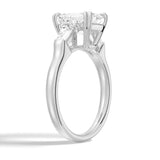 3 CT. Emerald-Cut Moissanite Engagement Ring with Tapered Baguette Side Stones