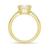 Emerald-Cut Solitaire Moissanite Engagement Ring