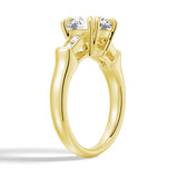 Brilliant Solitaire Round Cut Engagement Ring With Accents