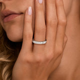 2.48 CT. Channel Set Princess Cut Moissanite Eternity Wedding Band