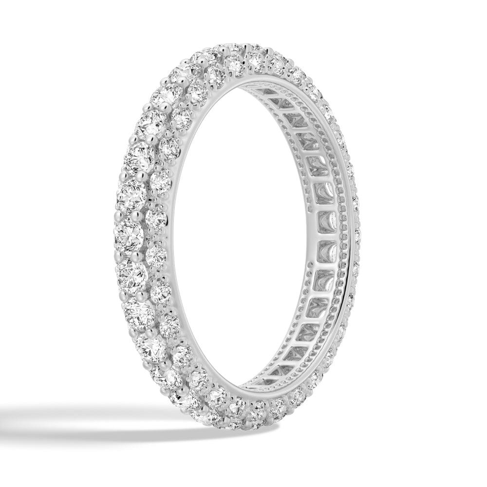 Micropavé Moissanite Eternity Wedding Band - MSBLUE Jewelry