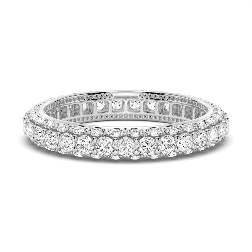 Micropavé Moissanite Eternity Wedding Band - MSBLUE Jewelry