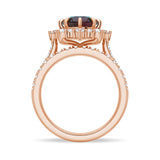 2 CT. Art Deco Vintage Round Alexandrite Engagement Ring Set With Moissanite Halo Pavé