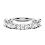 Princess Cut Moissanite Half Eternity Band - MSBLUE Jewelry