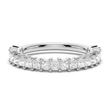 Princess Cut Moissanite Half Eternity Band - MSBLUE Jewelry