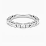 1.65 ctw Princess Cut Moissanite Half Eternity Band