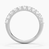 1.65 ctw Princess Cut Moissanite Half Eternity Band