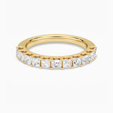1.65 ctw Princess Cut Moissanite Half Eternity Band