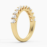 1.65 ctw Princess Cut Moissanite Half Eternity Band