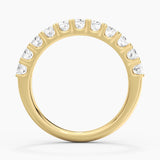 1.65 ctw Princess Cut Moissanite Half Eternity Band