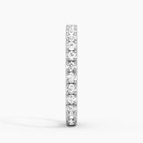 French Pave Round Cut Moissanite Eternity Band