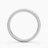 French Pave Round Cut Moissanite Eternity Band