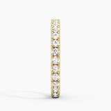 French Pave Round Cut Moissanite Eternity Band