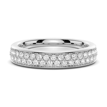 Double Row Pavé Moissanite Eternity Band – MSBLUE Jewelry