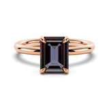 3 CT. Solitaire Emerald Cut Alexandrite Engagement Ring