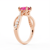 "You Are Stronger Than You Think" Oval Pink Sapphire Ring With Infinite Band