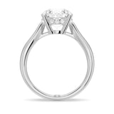 1.5 CT Tapered 4-Prong Hidden Halo Round Moissanite Engagement Ring