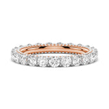 Two-Tone Moissanite Wedding Band With Hidden Pave