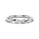 "Leafy Promise Green Protector" Moissanite Wedding Band