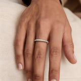 Classic French Pave Moissanite Anniversary Band