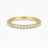 Classic French Pave Moissanite Anniversary Band